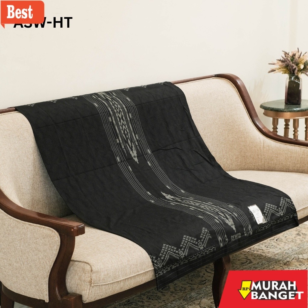 Sarung idaman- Sarung Dobby Black & White Sarung Premium Dewasa Fashion Muslim