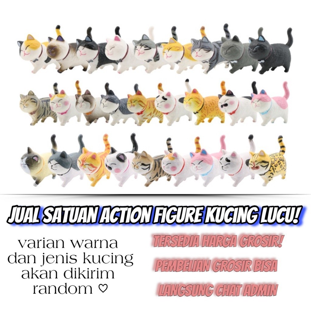 ACTION FIGURE KUCING MINI LUCU / MINIATUR KUCING MINI PGS
