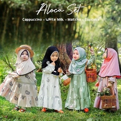 BEBICA Aloca Set Defect [Gamis dan Hijab Bayi / Anak]