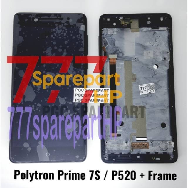 Original OEM LCD Touchscreen Fullset + Frame Polytron Prime 7S / Polytron P520 - 777sparepartHP