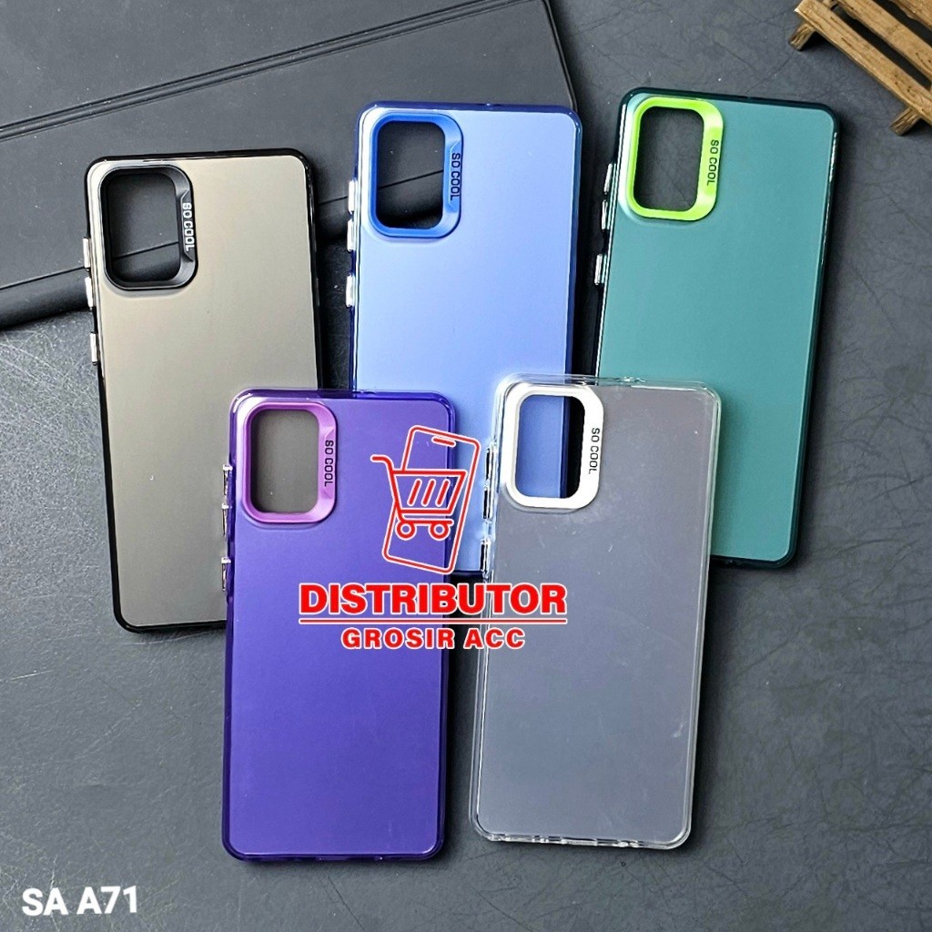 Liliho ACC SAMSUNG A71 CASE IMD  PLATE HOLOGRAM CASE SOCOOL SAMSUNG A71 SOFTCASE  TERBARU HYBRID