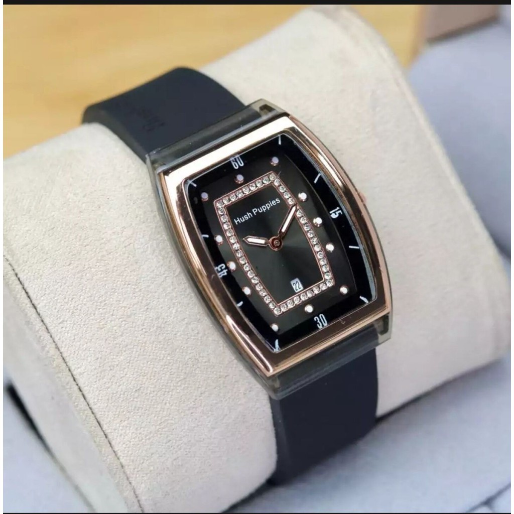 (COD) JAM TANGAN RUBBER WANITA ADA TANGGALNYA OVAL KEKINIAN IMPORT 2023 CANTIK
