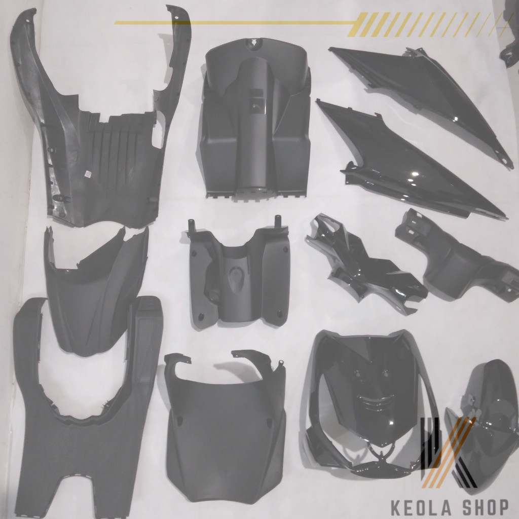 Full Body Beat Karbu KVY 2008 2009 2010 2011 Hitam WIN | complete set bodi kasar halus motor karbura