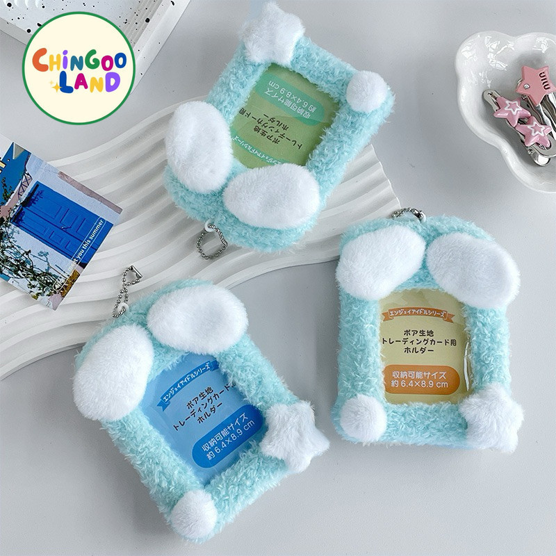 

Chingooland Sky Blue Photocard Holder Kartu Lanyard White