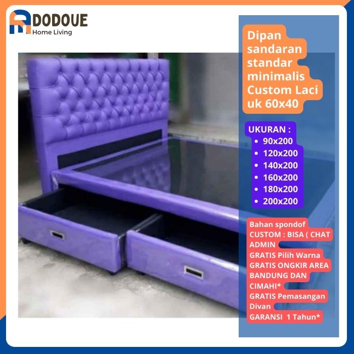 Risbang Dipan Tempat Tidur divan Minimalis Laci #2