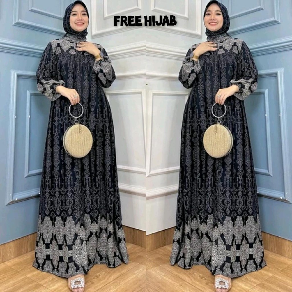 Gamis Wanita Athaya Hijab Katun Rayon Pre miyum
