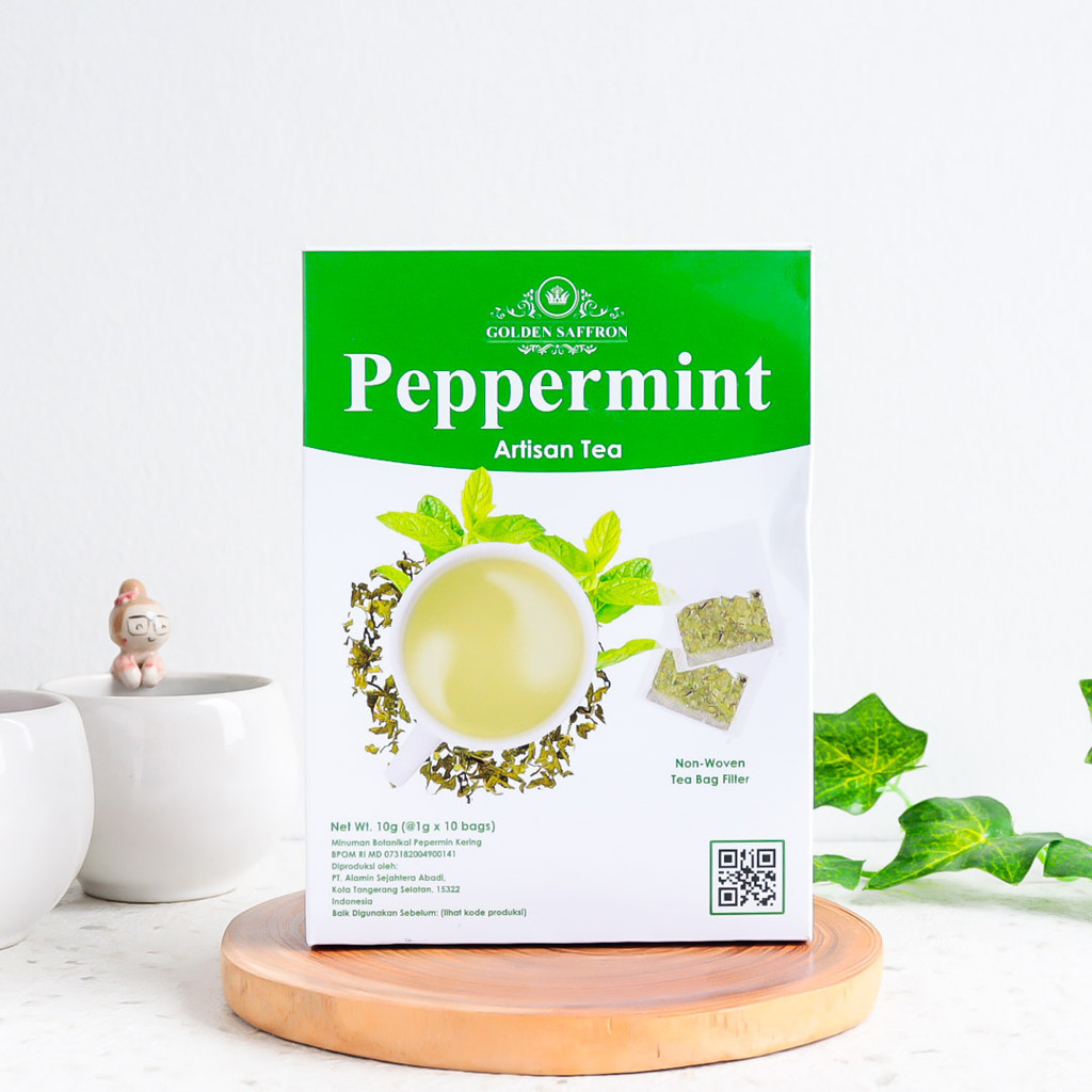 

Peppermint Artisan Tea Teh Herbal Peppermint - Golden Saffron