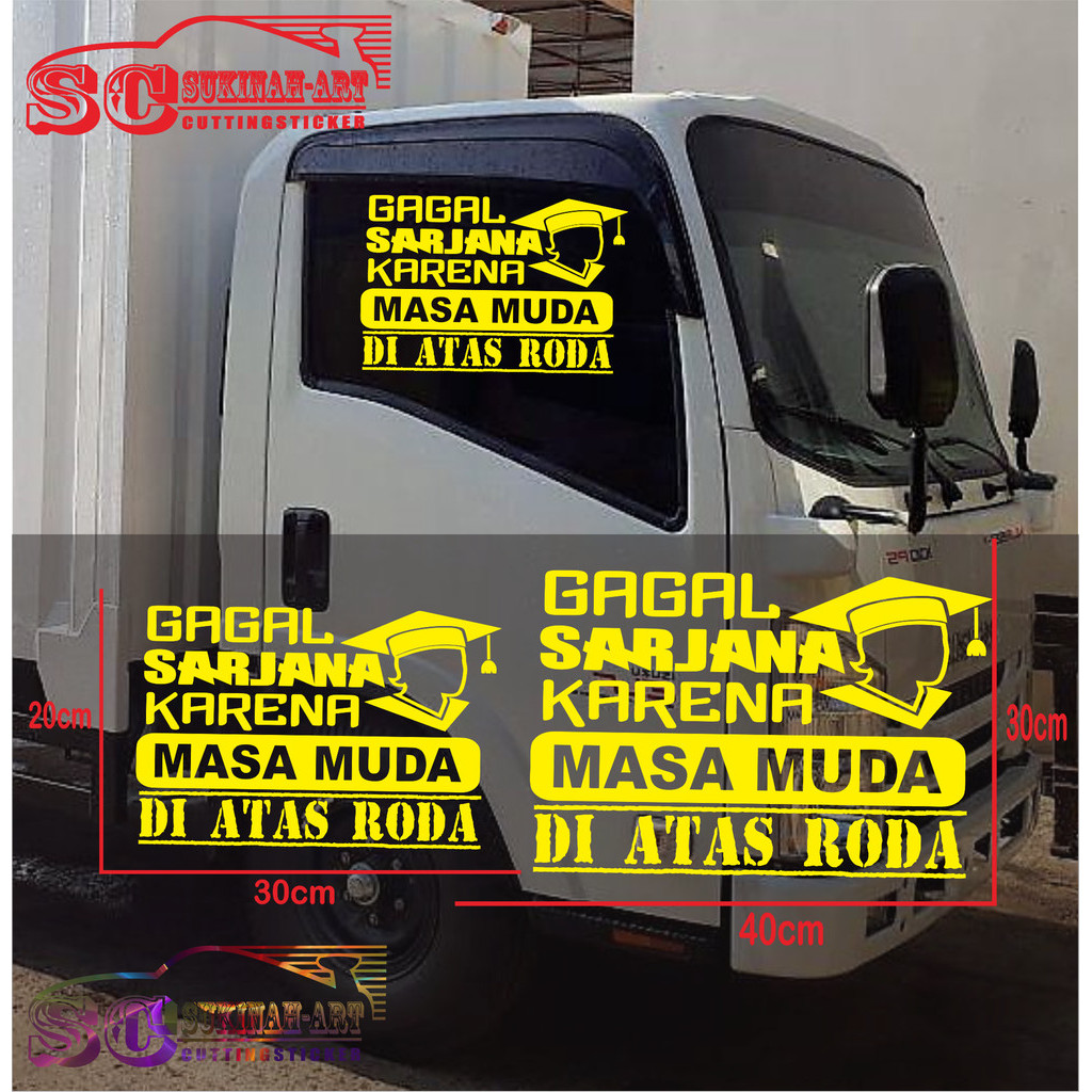 stiker viral kata-kata motivasi Gagal sarjanah mobil stiker cutting sticker cod cocok di aplikasikan