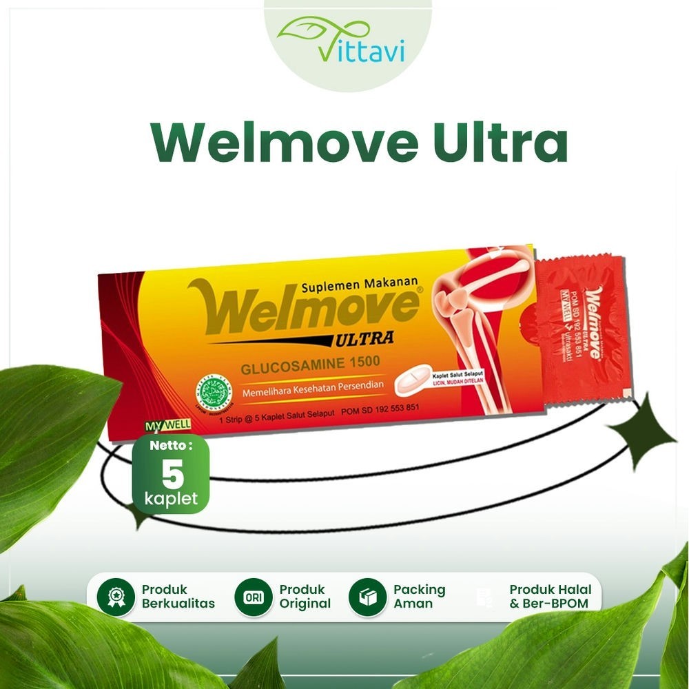 Welmove ULTRA- Obat untuk Menjaga Kesehatan Sendi dengan Glucosamine 1500mg