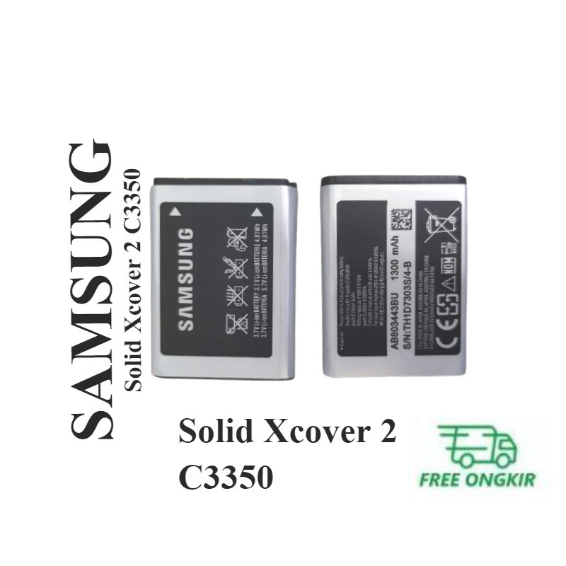 Baterai Mcom Samsung Solid Xcover 2 C3350 AB803443BU AB803443BA