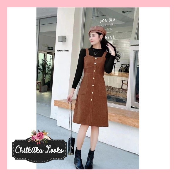 CHILKITKA LOOKS FASHION BANGKOK IMPORT 2IN1 SET DRESS WANITA IMPORT/ ONE SET DRESS KENSI N INNER KEK