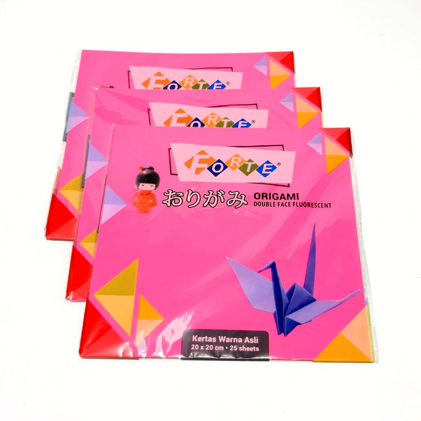 

Harga Grosir (5 Packs/125 Sheets ) Kertas ORIGAMI Paper Double Fluorescent Uk 20x20cm