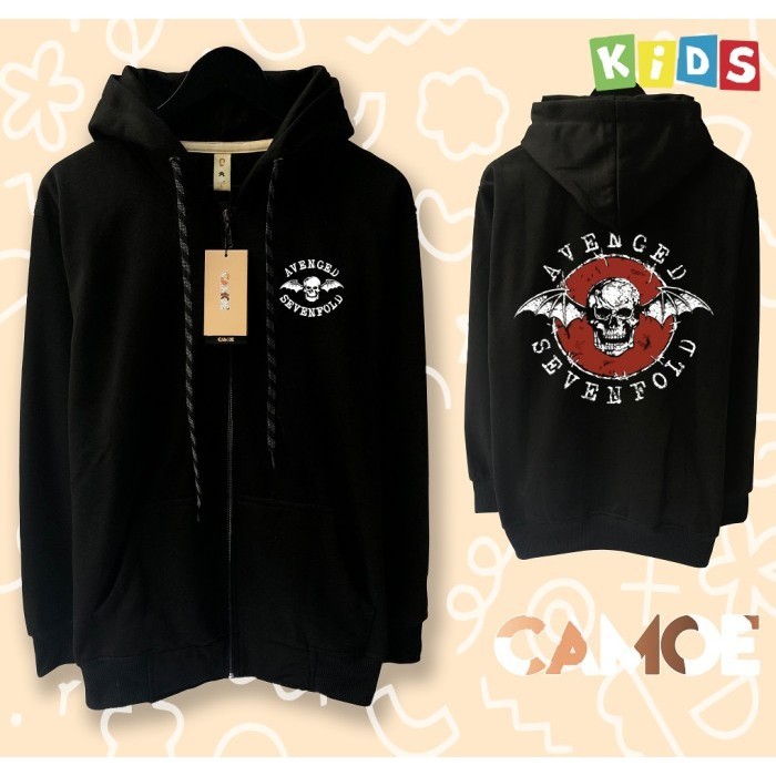 Jaket Anak Zipper Avenged Sevenfold Logo A7X