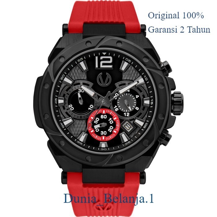 Original 100% Jam Tangan  Pria Christ Verra CV 53604G-36 BLK/RED Chonograph Garansi Resmi 2 Tahun