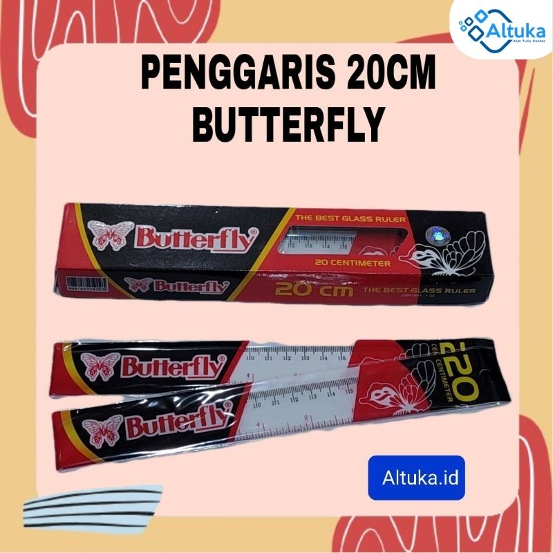 

Penggaris Plastik Murah 20 cm Butterfly