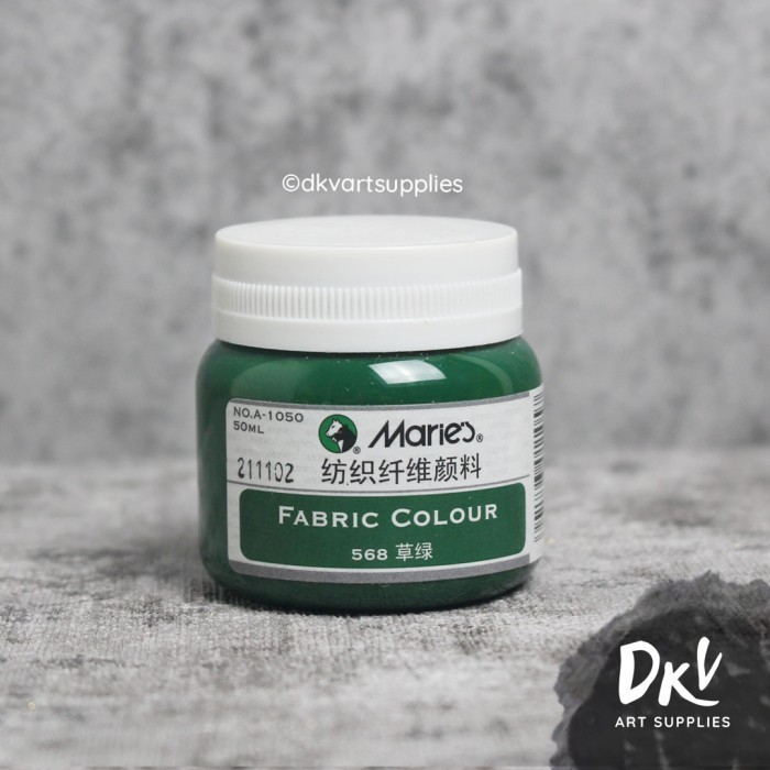 

CAT KAIN/ CAT SEPATU/ Maries Fabric Color Cat Kain / Tekstil Baju Sepatu Canvas 50 ml A-1050 - 568 Sap Green
