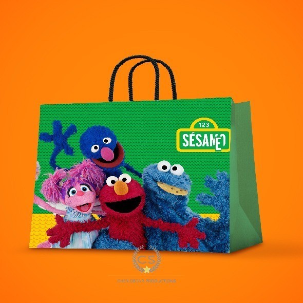 

Andriant paper bag kado/paper bag kertas kado/goodie bag custom elmo/hampers - 1, M