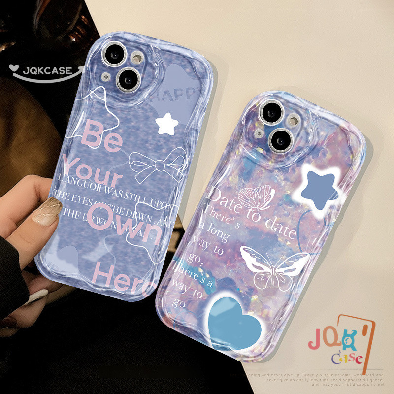 Casing Kartun Dreamy Romance Butterfly Ikatan Simpul Bintang Graffiti Cinta Hati Permen Warna Casing