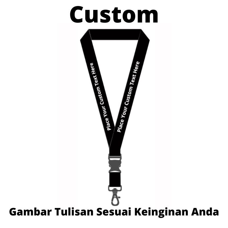 

Aksesoris Custom Lanyard / Lanyard Custom / Tali ID Cardd Tali Gantungan HP POD Custom