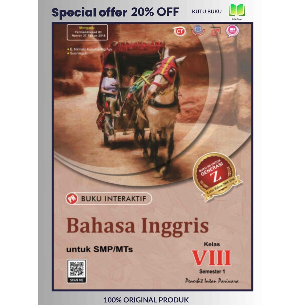 Buku Pr/Lks Bahasa Inggris K13 SMP/MTS Kelas 8 Semester 1 Intan pariwara Tahun 2024 Terbaru