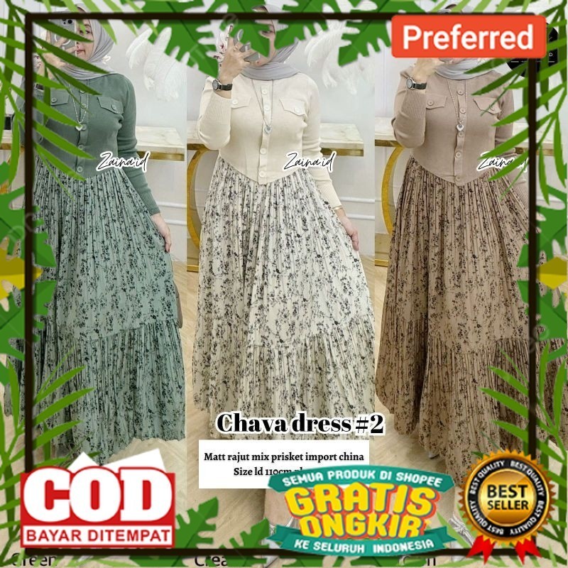 DISKON PROMO ORIGINAL PAKET SYANTIK [[ RESTOCK ]] CHAVA • ERITA • TIFANY DRESS RAJUT IMPORT CHINNA B