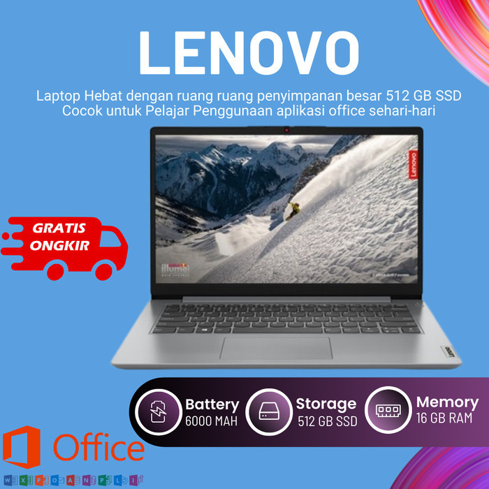 LAPTOP LENOVO IDEAPAD SLIM 1|INTEL PENTIUM SILVER N5030|8GB|512GB