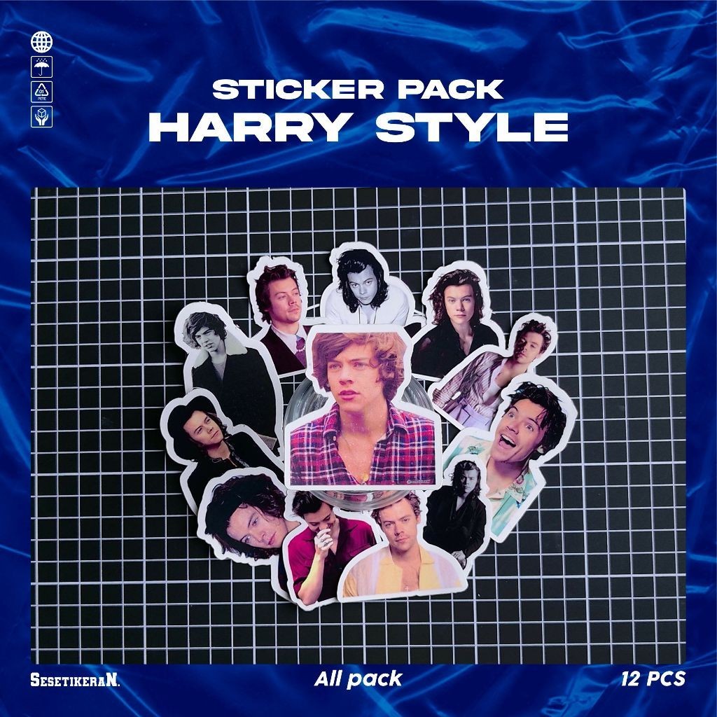 

COD✨ Sesetikeran Stiker Pack Harry Styles Colorfull Keren Untuk Koper Laptop Skateboard