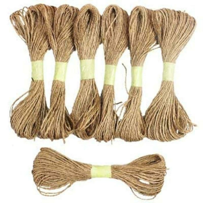 

(COD) Tali Rami Goni 100 gram 2ply / Tali Jerami / Tali Mendong (+/- 10 meter) tali kerajinan - lanaya padang) (lanaya id) padang
