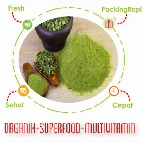 

BUBUK DAUN KELOR 250Gram MORINGA LEAVES ORGANIK SUPERFOOD MULTIVITAMIN