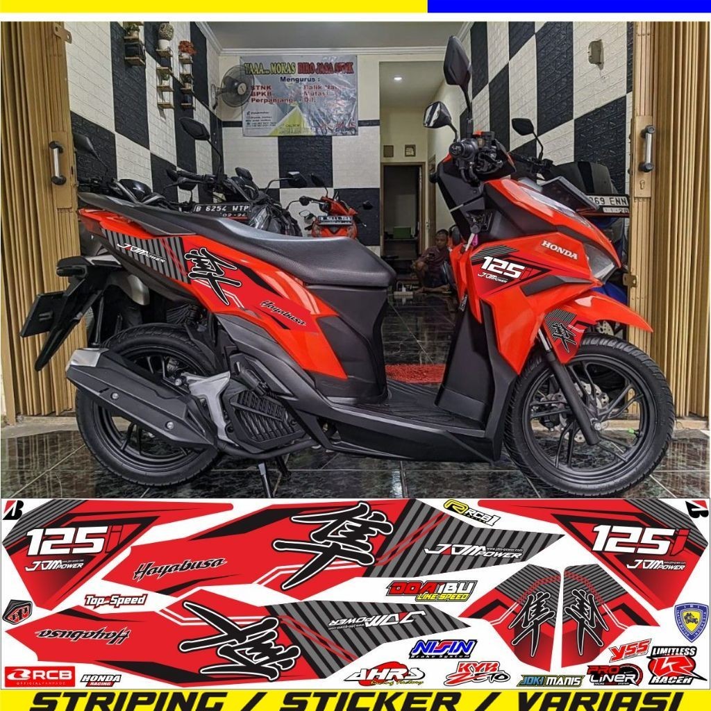 stiker terlaris STIKER VARIO BARU variasi stiker motor new vario 125 iss/cbs setiker striping