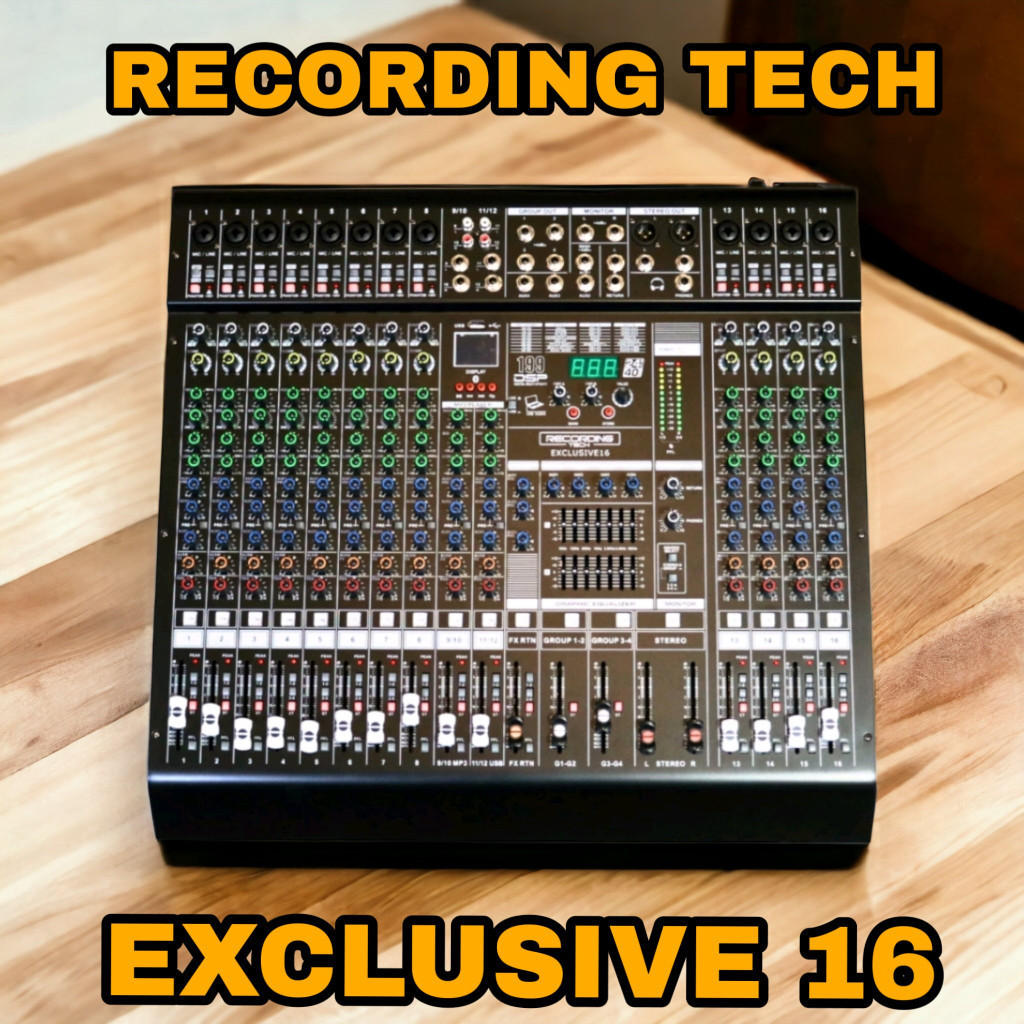 Recording Tech RT Exclusive 16 Mixer Audio 16 Channel USB Recording