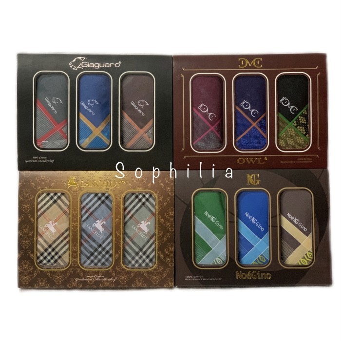 sapu tangan cotton cowok pria lelaki katun halus import isi 6pcs