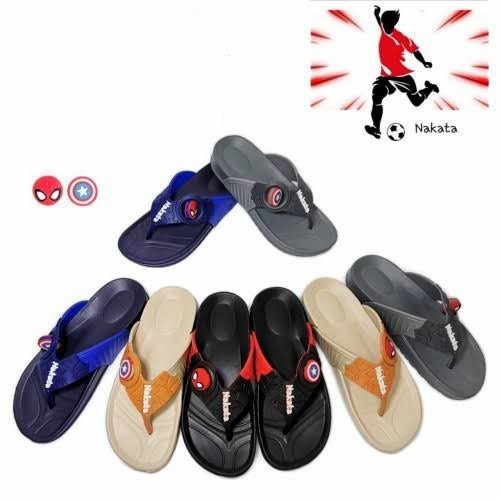 Grosir Sandal Sendal jepit anak laki 24 - 29 Spiderman Nakata FM 518