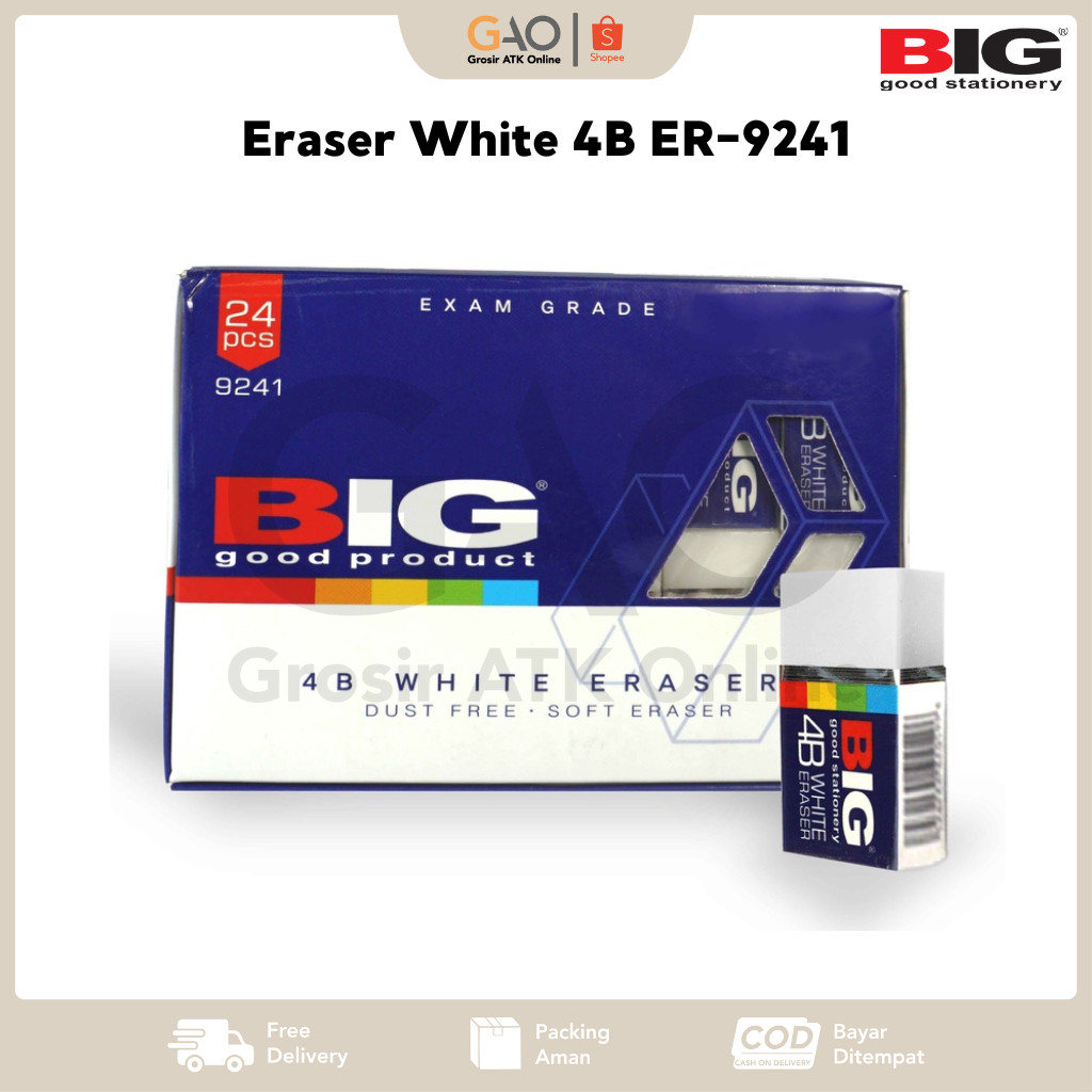Eraser White 4B BIG ER-9241/ Penghapus Putih Besar BIG ER-9241
