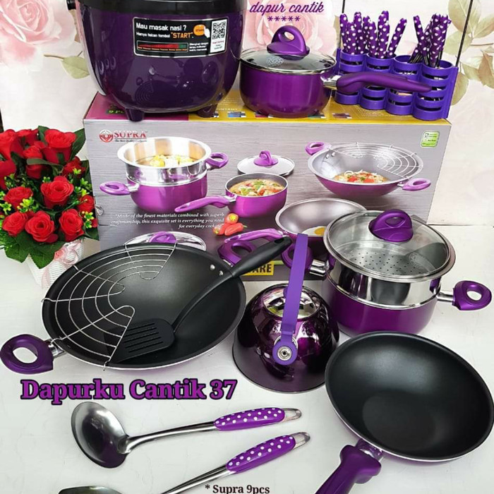 DISKON  RAMADHAN 1 Set Panci Supra + Magic Com Yongma Ungu