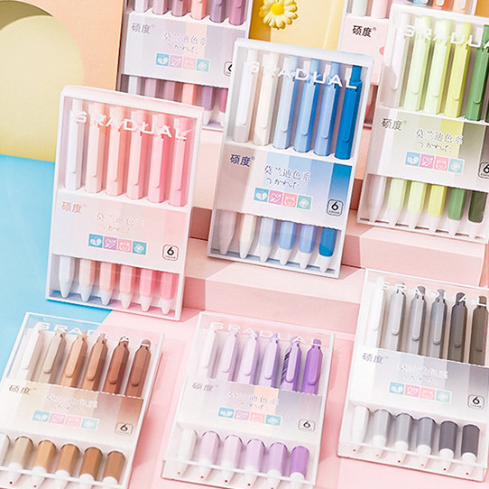 

VIRAL! PULPEN MEKANIK ISI 6 PCS TINTA HITAM MOTIF WARNA PASTEL GRADASI AESTHETIC