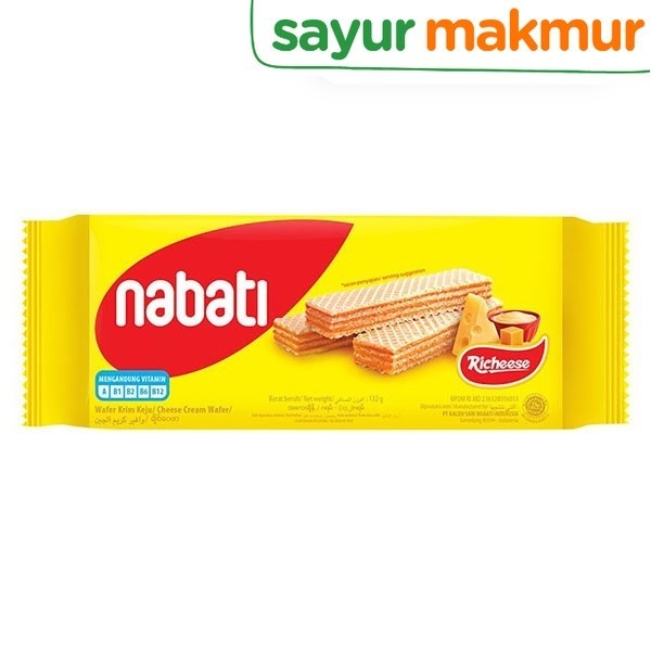 

Nabati Richeese Wafer Krim Keju 125 - 132 gram Sayurmakmur