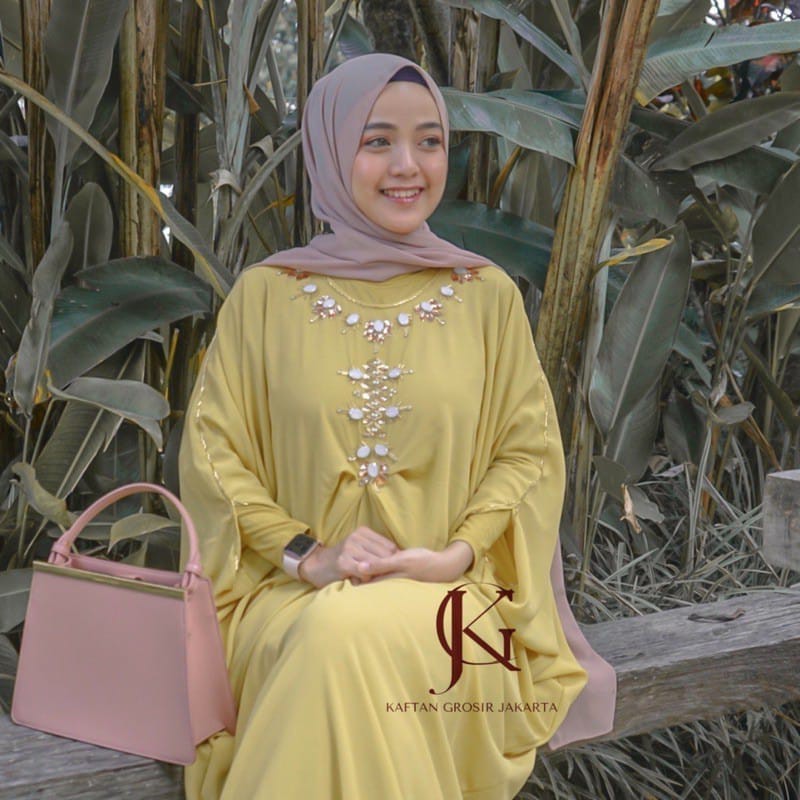 Kaftan Lebaran 2024 Mewah Premium | Kaftan Kondangan Premium | Kaftan Putih Kekinian | Dress Kaftan 