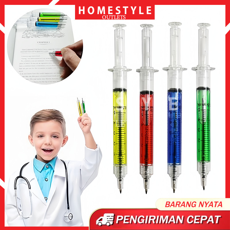 

Pulpen Jarum Suntik Lucu Korean Syringe Ballpoint Pen Souvenir / Jarum Suntik Lucu Korean Syringe Ballpoint / Pena Alat Tulis Anak Sekolah