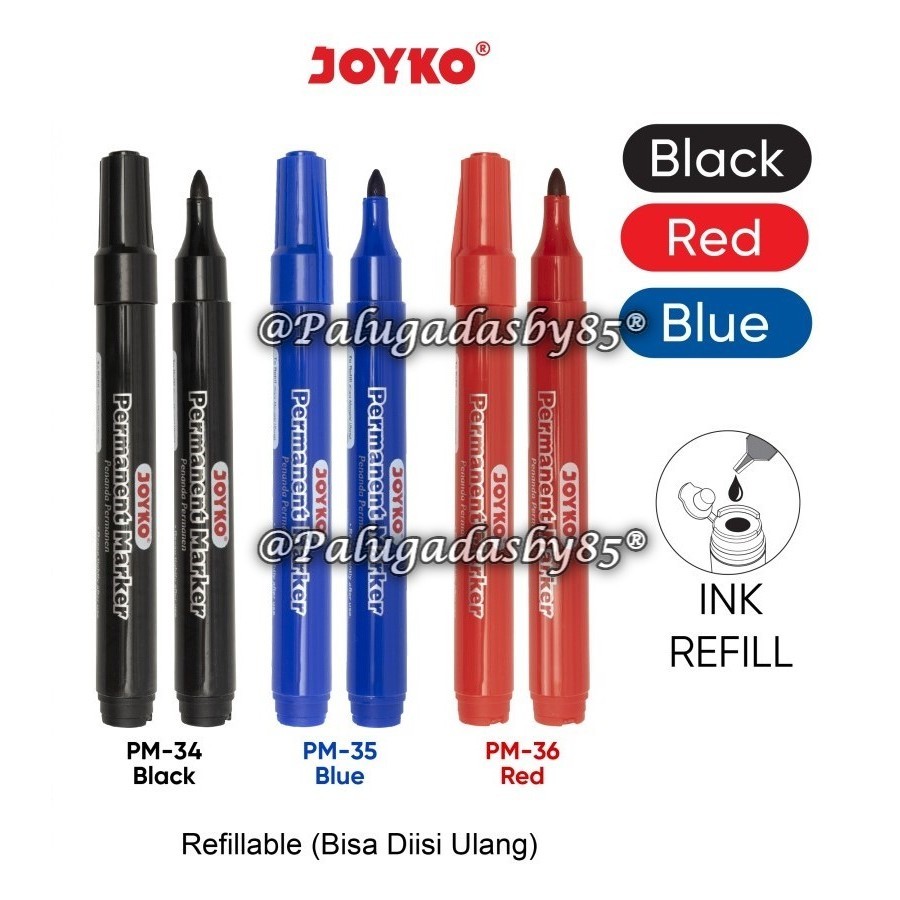 

(1 Biji) Permanent Marker JOYKO PM-34 PM-35 PM-36 / Spidol Permanen Joyko PM-34 / Permanent Joyko