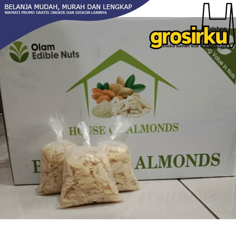 

KACANG ALMOND IRISAN KACANG ALMOND 100 gram