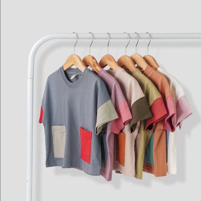 ✨BEST✨ -Bajubaja junior oversize/ kaos oversize anak variasi saku bahan combed - Jr Over Avocado, XL