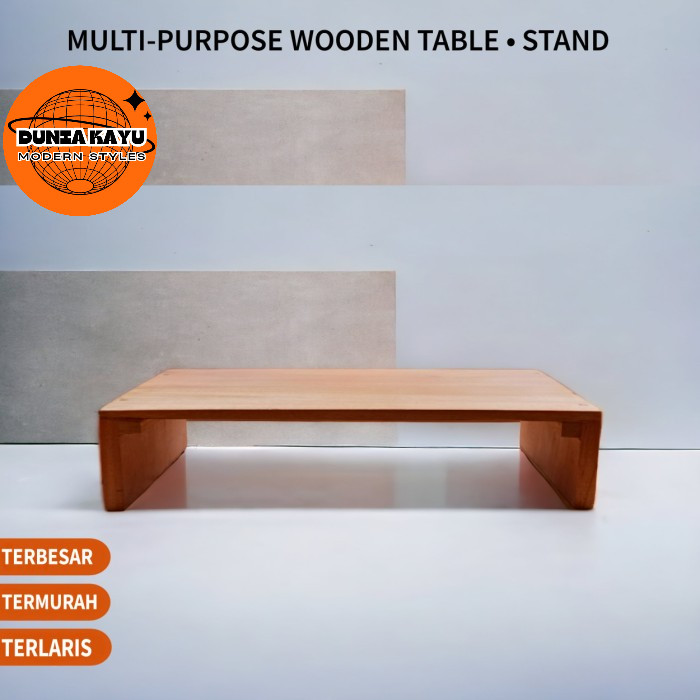 Monitor stand kayu 50x30x15cm meja laptop Monitor table multifungsi