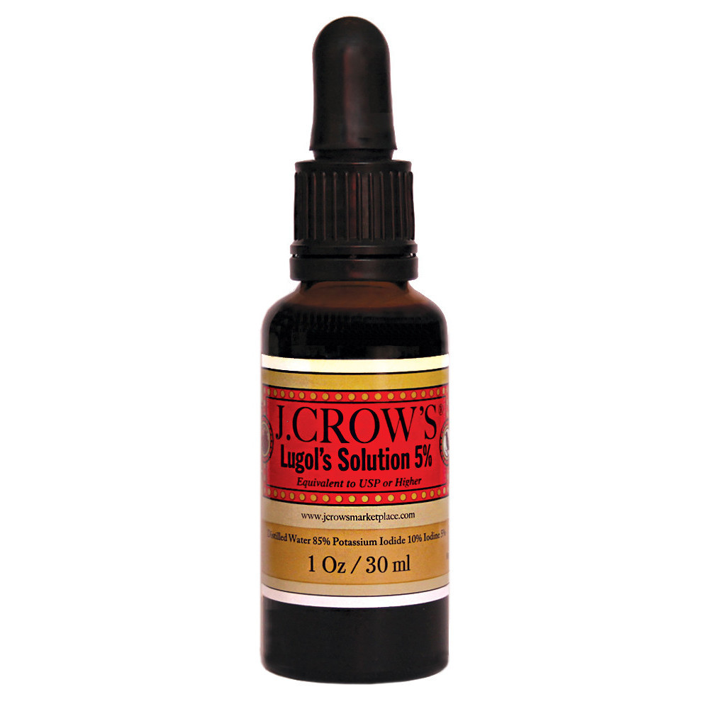J.Crow's Lugol Iodine Solution Potassium Iodide 10% + Iodine 5% | 30ml