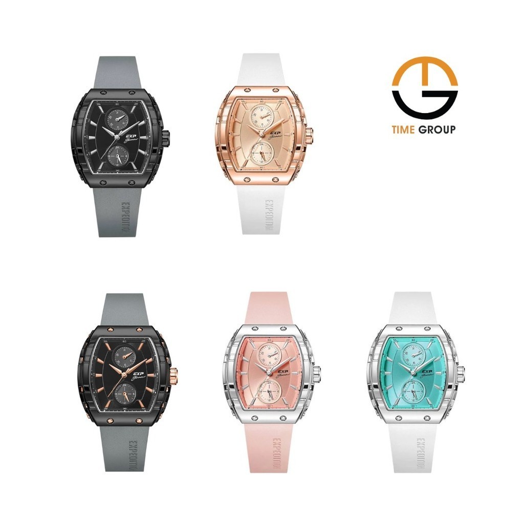 JAM TANGAN WANITA EXPEDITION E6782 E 6782 BFR ANALOG RUBBER STRAP ORIGINAL