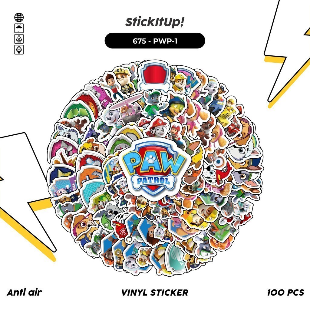

COD 100 Pcs Stiker Paw Patrol Series 1 Lucu Anti Air Untuk Dekorasi Notebook Sepeda Skateboard Handphone DIY