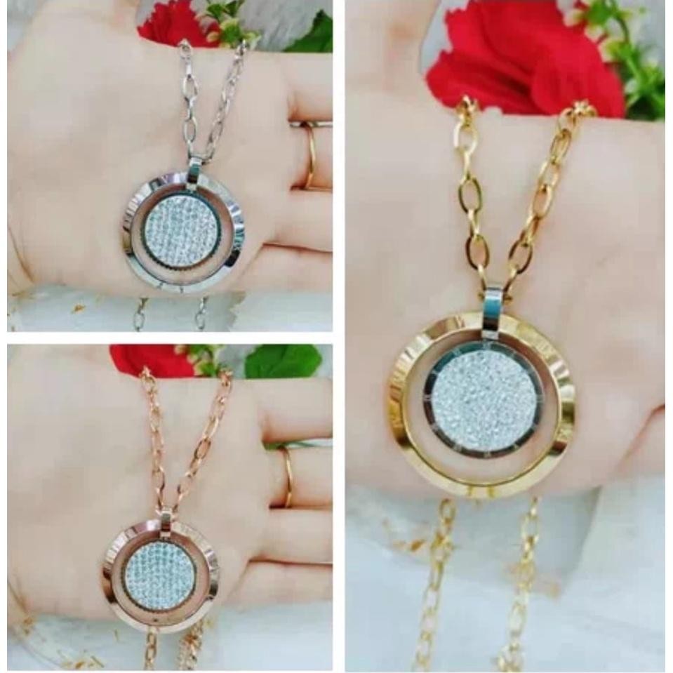 FS - Kalung Hijab Titanium / Kalung Hijab Wanita Muslimah / Kalung Hijab 80 CM