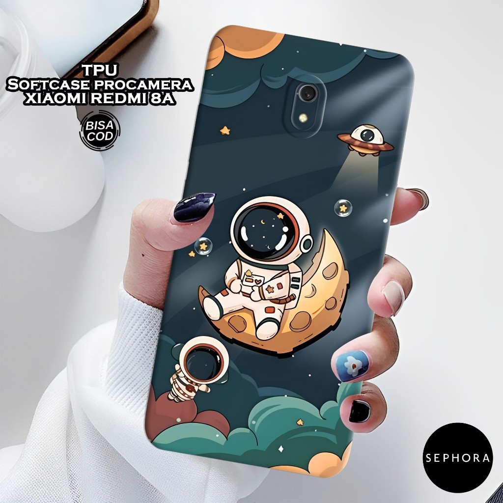 Case Xiaomi Redmi 8A Terbaru - Fashion Case Astronot - Softcase Xiaomi Redmi 8A  - Case Pro Camera -