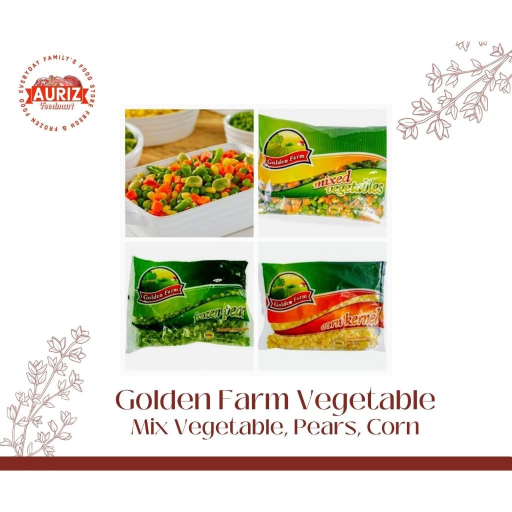 

GOLDEN FARM Vegetable (Mix Vegetable/Sayuran, Pear/Polong, Corn/Jagung Pipil)