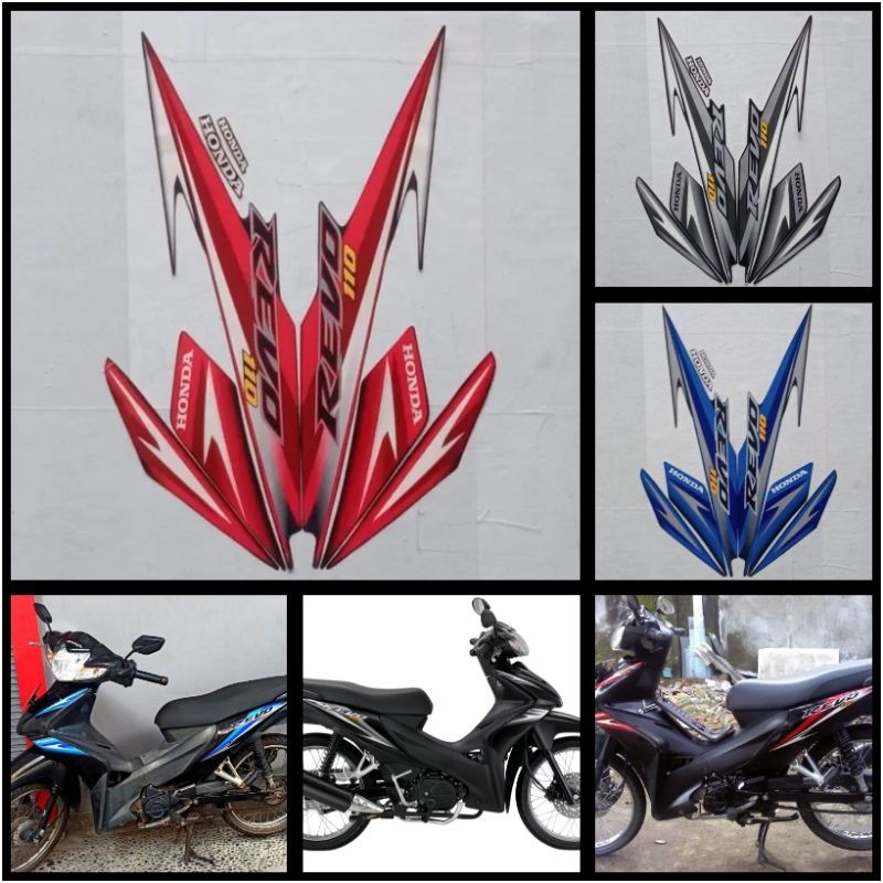STICKER STRIPING LIS LES BODY MOTOR HONDA REVO ABSOLUTE 2010 STANDAR